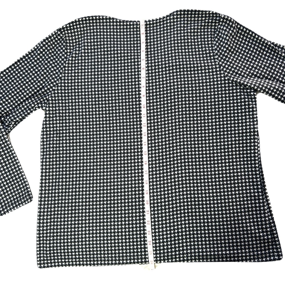 Basic Editions Monochrome Houndstooth Long Sleeve… - image 6